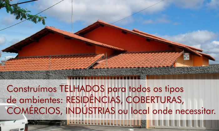 Construímos telhados para todos os tipos de ambientes.